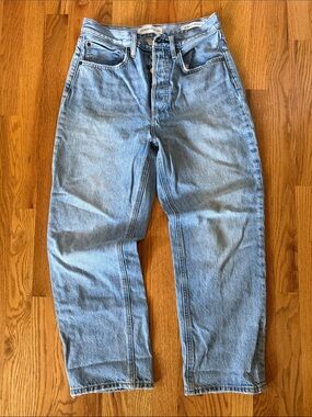 Denim Forum The Joni High Rise Loose 26 L Light Blue Relaxed Jeans Aritzia